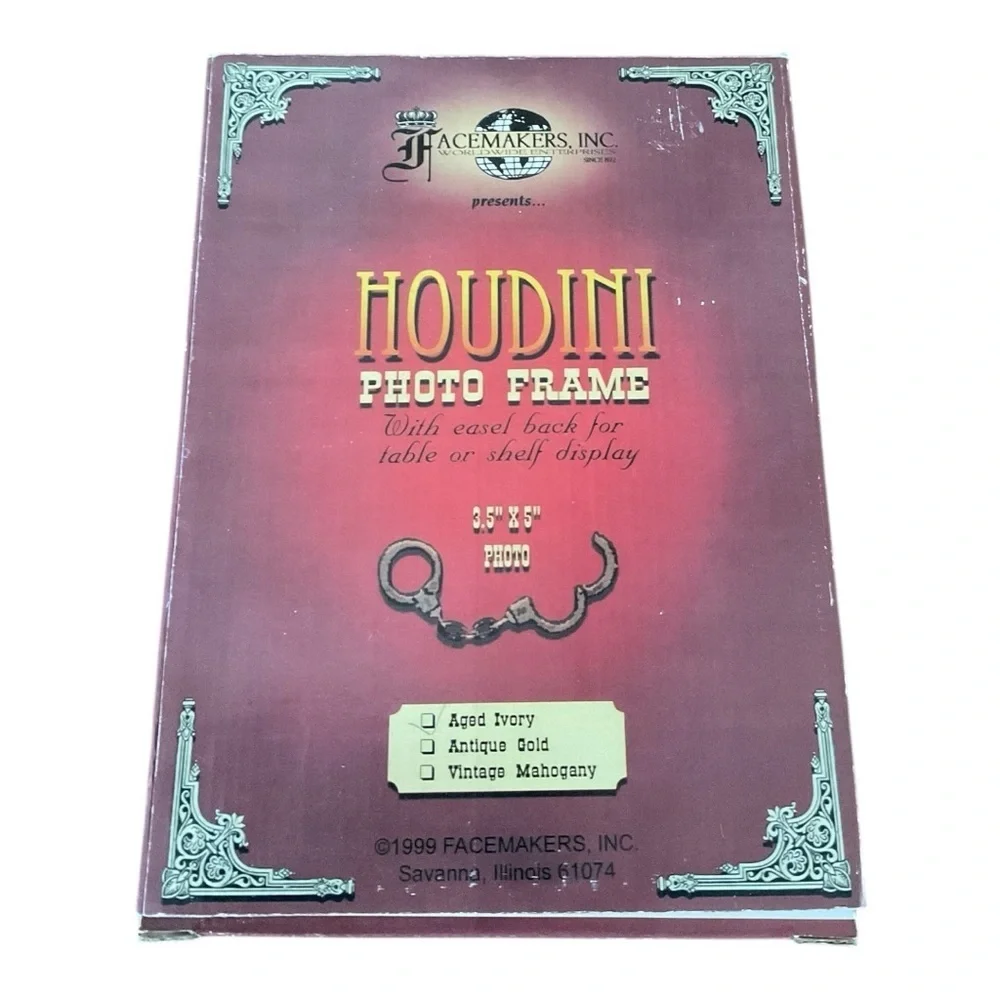 Vintage 1999 Houdini Photo Frame by Facemakers Inc NIB